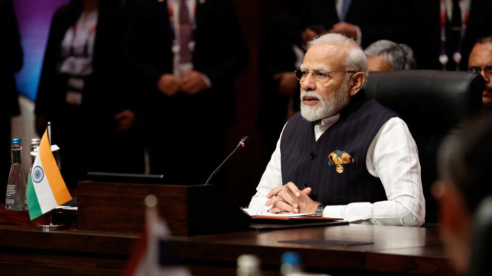 PM Narendra Modi delivers his remarks during a plenary session of the ASEAN-India Summit in Jakarta (Reuters) PM Narendra Modi delivers his remarks during a plenary session of the ASEAN-India Summit in Jakarta (Reuters)