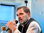Congress leader Rahul Gandhi addresses a press conference at the Brussels Press Club, in Belgium, Friday, Sept. 8. Congress leader Rahul Gandhi addresses a press conference at the Brussels Press Club, in Belgium, Friday, Sept. 8.