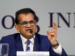 India's G20 Sherpa Amitabh Kant during the G20 curtain raiser press conference, in New Delhi, Friday. India's G20 Sherpa Amitabh Kant during the G20 curtain raiser press conference, in New Delhi, Friday.