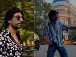 The image shows Shah Rukh Khan's lookalike dancing to SRK's chaleya song. 