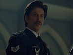 Shah Rukh Khan in a still from Atlee's Jawan. Shah Rukh Khan in a still from Atlee's Jawan.