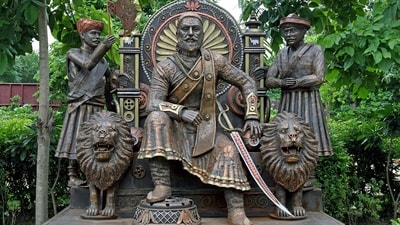 A view of Chhatrapati Shivaji Maharaj Statue at the renovated 'Shaheedi Park', in New Delhi on Wednesday. A view of Chhatrapati Shivaji Maharaj Statue at the renovated 'Shaheedi Park', in New Delhi on Wednesday.