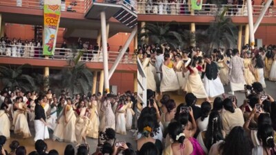 Snapshot of the students dancing to Oo Antava. (Instagram/@Vedangi Sharad Bhujbal) Snapshot of the students dancing to Oo Antava. (Instagram/@Vedangi Sharad Bhujbal)