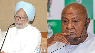 Former Prime Ministers Manmohan Singh and HD Deve Gowda (PTI) Former Prime Ministers Manmohan Singh and HD Deve Gowda (PTI)
