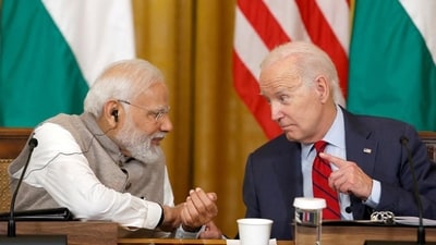 Prime Minister Narendra Modi with US President Joe Biden in Washington on June 23 this year. (Reuters Photo) Prime Minister Narendra Modi with US President Joe Biden in Washington on June 23 this year. (Reuters Photo)