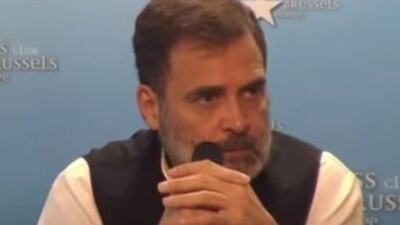 Rahul Gandhi commented on the India-Bharat name row in Brussels.