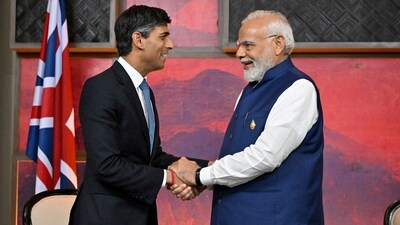 UK PM Rishi Sunak and Indian PM Narendra Modi (REUTERS)