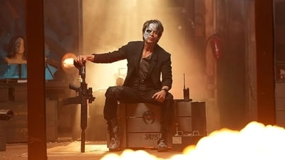 Shah Rukh Khanin a still from Jawan, which was released on September 7. Shah Rukh Khanin a still from Jawan, which was released on September 7.