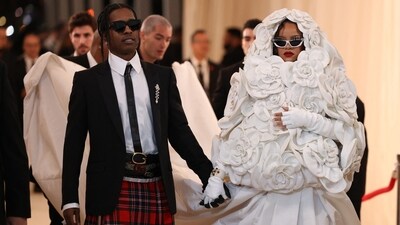 Rihanna with ASAP Rocky(left) (Reuters)