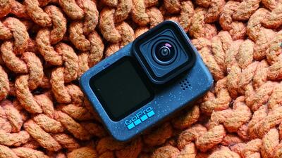 Unlike the matte black finish on its predecessor, the GoPro Hero 12 Black edition gets specks of blue all over the exterior. (Vishal Mathur/ HT Photo) Unlike the matte black finish on its predecessor, the GoPro Hero 12 Black edition gets specks of blue all over the exterior. (Vishal Mathur/ HT Photo)