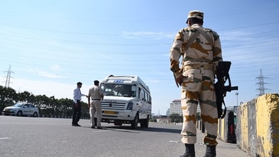 Security checks and heavy deployment of forces is pertinent and has been witnessed across the national capital. (HT Photo) Security checks and heavy deployment of forces is pertinent and has been witnessed across the national capital. (HT Photo)
