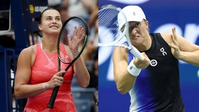 Aryna Sabalenka will take over the No. 1 spot from Iga Swiatek. Aryna Sabalenka will take over the No. 1 spot from Iga Swiatek.