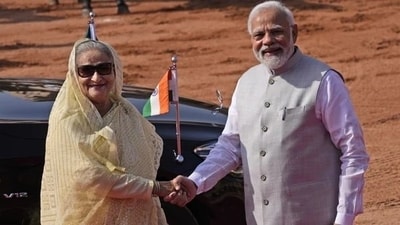 PM Modi with Bangladesh Prime MInister Sheikh Hasina. PM Modi with Bangladesh Prime MInister Sheikh Hasina.