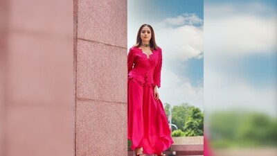 To add a touch of sophistication and height to her look, Nushrratt Bharuccha wore matching strappy stilettoes. (Instagram/@nushrrattbharuccha) To add a touch of sophistication and height to her look, Nushrratt Bharuccha wore matching strappy stilettoes. (Instagram/@nushrrattbharuccha)