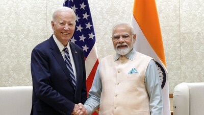 Taking to X, formerly known as Twitter, PM Modi said, “Happy to have welcomed @POTUS @JoeBiden to 7, Lok Kalyan Marg. Our meeting was very productive. We were able to discuss numerous topics which will further economic and people-to-people linkages between India and USA. The friendship between our nations will continue to play a great role in furthering global good." (Twitter) Taking to X, formerly known as Twitter, PM Modi said, “Happy to have welcomed @POTUS @JoeBiden to 7, Lok Kalyan Marg. Our meeting was very productive. We were able to discuss numerous topics which will further economic and people-to-people linkages between India and USA. The friendship between our nations will continue to play a great role in furthering global good." (Twitter)
