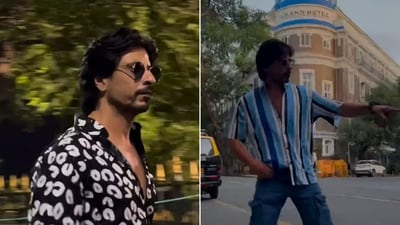 The image shows Shah Rukh Khan's lookalike dancing to SRK's chaleya song. (Instagram/@ibrahim__qadri) The image shows Shah Rukh Khan's lookalike dancing to SRK's chaleya song. (Instagram/@ibrahim__qadri)