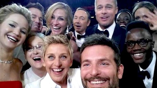 Ellen DeGeneres' 2016 Oscar selfie.