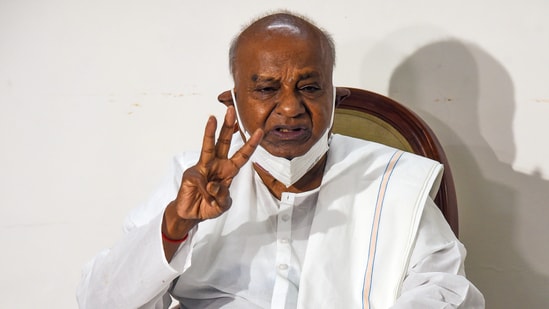 Former Prime Minister and JDS Supremo HD Deve Gowda. (Prateek Kumar)