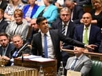 British Prime Minister Rishi Sunak speaks during Prime Minister's Questions, at the House of Commons in London, Britain September 6.