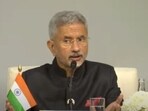 External affairs minister S Jaishankar at press briefing of G20 on Saturday. 