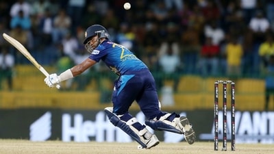 Sadeera Samarawickrama plays a shot during their Super Fours match against Bangladesh at the Asia Cup 2023 (ANI ) Sadeera Samarawickrama plays a shot during their Super Fours match against Bangladesh at the Asia Cup 2023 (ANI )