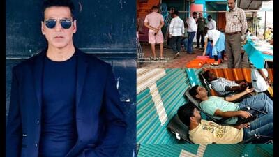 Akshay Kumar’s fans donating blood