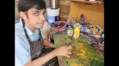 Artist Abhishek Gupta (HT Photo)