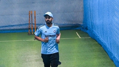 India's KL Rahul attends a practice session (AFP) India's KL Rahul attends a practice session (AFP)
