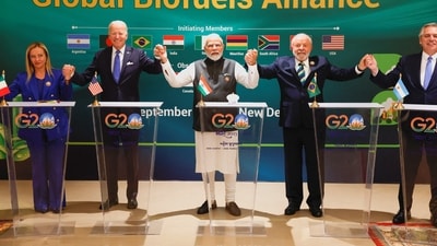 Italian Prime Minister Giorgia Meloni, U.S. President Joe Biden, Indian Prime Minister Narendra Modi,  Brazilian President Luiz Inacio Lula da Silva and President of Argentina, Alberto Fernandez (REUTERS)