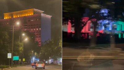 The image shows Delhi decorated with colourful lights for G20 summit. (Instagram/@ashneer.grover)