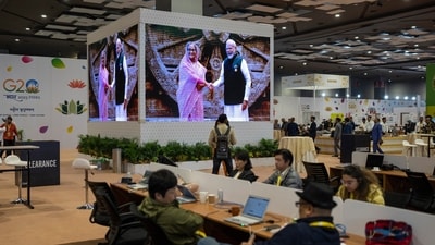 India is aiming to achieve concrete outcomes in various key areas, including financing for climate transition, the development of digital public infrastructure, the expedited implementation of sustainable development goals, the establishment of a framework for cryptocurrency, and the reform of international financial institutions. (AP) India is aiming to achieve concrete outcomes in various key areas, including financing for climate transition, the development of digital public infrastructure, the expedited implementation of sustainable development goals, the establishment of a framework for cryptocurrency, and the reform of international financial institutions. (AP)