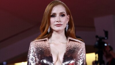 Jessica Chastain at the 80th Venice Film Festival - Premiere for the film Memory. (REUTERS)