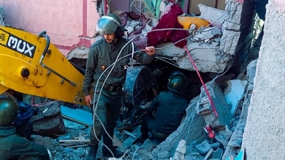 The 6.8-magnitude quake struck a mountainous area 72 kilometres (45 miles) southwest of tourist hotspot Marrakesh at 11:11 pm (2211 GMT) Friday, the US Geological Survey reported. (AFP) The 6.8-magnitude quake struck a mountainous area 72 kilometres (45 miles) southwest of tourist hotspot Marrakesh at 11:11 pm (2211 GMT) Friday, the US Geological Survey reported. (AFP)