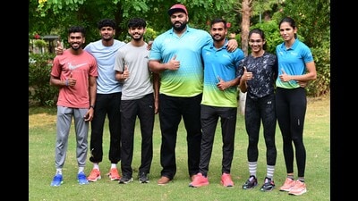 National record-holders and Asian champions, shot putter Tajinderpal Toor and 100m hurdler Jyothi Yarraji, will lead a packed field at the meet. (Ravi Kumar/HT) National record-holders and Asian champions, shot putter Tajinderpal Toor and 100m hurdler Jyothi Yarraji, will lead a packed field at the meet. (Ravi Kumar/HT)