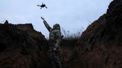 "Ghost", 24, a soldier with the 58th Independent Motorized Infantry Brigade of the Ukrainian Army (REUTERS)