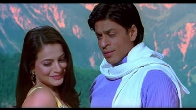 Ameesha Patel and Shah Rukh Khan in Om Shanti Om Ameesha Patel and Shah Rukh Khan in Om Shanti Om