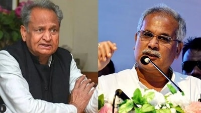 Rajasthan chief minister Ashok Gehlot and Chhattisgarh CM Bhupesh Baghel. Rajasthan chief minister Ashok Gehlot and Chhattisgarh CM Bhupesh Baghel.