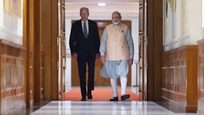 PM Modi with US President Joe Biden at LKM on Friday PM Modi with US President Joe Biden at LKM on Friday