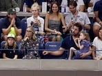 NEW YORK, NEW YORK - SEPTEMBER 08: British actress Emily Blunt (L) and American actor and filmmaker John Krasinski (R) look on during the Men's Singles Semifinal match between Ben Shelton of the United States and Novak Djokovic of Serbia on Day Twelve of the 2023 US Open at the USTA Billie Jean King National Tennis Center on September 08, 2023 in the Flushing neighborhood of the Queens borough of New York City.   Sarah Stier/Getty Images/AFP (Photo by Sarah Stier / GETTY IMAGES NORTH AMERICA / Getty Images via AFP)