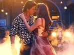 Shah Rukh Khan and Nayanthara in a still from Jawan. Shah Rukh Khan and Nayanthara in a still from Jawan.
