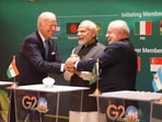 PM Modi with Brazil, US and Italy leaders at the launch of Global Biofuel Alliance. 