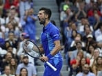 Tennis - U.S. Open - Flushing Meadows, New York, United States - September 10, 2023 Serbia's Novak Djokovic reacts during his final match against Russia's Daniil Medvedev REUTERS/Mike Segar