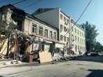 Russia-Ukraine War: A local resident clear the rubbles of his destroyed following Russian missiles strike in Kherson. Russia-Ukraine War: A local resident clear the rubbles of his destroyed following Russian missiles strike in Kherson.