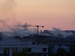 Russia-Ukraine War: Smoke rises above buildings following a shelling in the course of Russia-Ukraine conflict in Donetsk, Russian-controlled Ukraine.