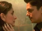 Kareena Kapoor and Vijay Varma in a still from Jaane Jaan trailer. Kareena Kapoor and Vijay Varma in a still from Jaane Jaan trailer.
