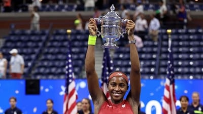Coco Gauff of the United States celebrates after defeating Aryna Sabalenka of Belarus in the US Open final (Getty Images) Coco Gauff of the United States celebrates after defeating Aryna Sabalenka of Belarus in the US Open final (Getty Images)