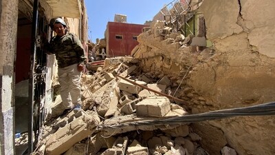 Morocco Earthquake: A general view of damage following a powerful earthquake in Amizmiz, Morocco. (Reuters)