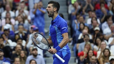 Tennis - U.S. Open - Flushing Meadows, New York, United States - September 10, 2023 Serbia's Novak Djokovic reacts during his final match against Russia's Daniil Medvedev REUTERS/Mike Segar (REUTERS)