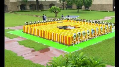 The leaders will lay a wreath at Mahatma Gandhi’s memorial. (ANI) The leaders will lay a wreath at Mahatma Gandhi’s memorial. (ANI)