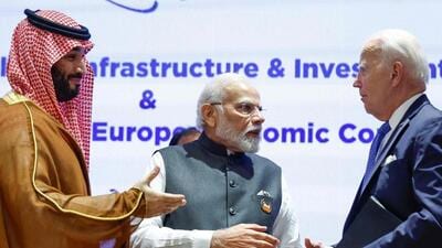 US President Joe Biden, Saudi Arabian PM and Crown Prince Mohammed bin Salman and PM Narendra Modi during the launch of the India-Middle East-Europe (Twitter Photo)